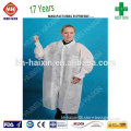 Polypropylene Lab Coat, Disposable, Knit Wrists, White, Large, 40 gram